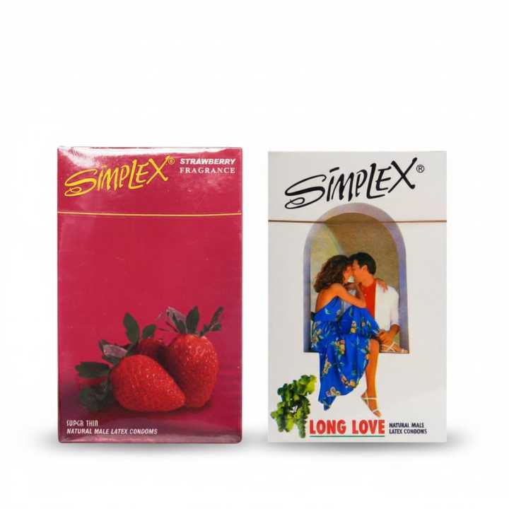Symplex Bundle Simplex bundle (white 12 pcs +strawberry 12 pcs ) flavored condom ...