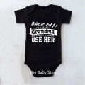 Back Off mam szaloną babcię drukowane śmieszne Body dla dzieci bawełniane Body z krótkim rękawem dla niemowląt chłopcy dziewczęta Onesies pajacyki ubrania. 