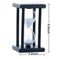 30 Minutes Hourglass Sand Timer Large Black Wooden Vintage Hourglass Timer Set White Sand Sandglass Timer Classroom. 