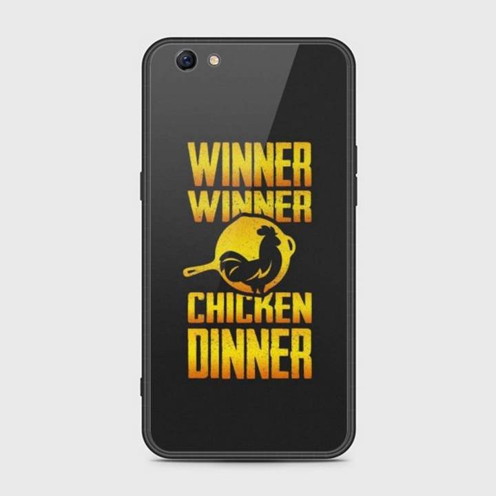 Oppo F3 Plus Cover - SkinLee HQ Infinity Glass Case (Soft) - PUBG Chicken Dinner - SKINLEE-519-1-860-82