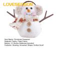 Christmas Snowman Doll Christmas Snowman Ornament with Knitted Scarf Plush Earmuff Warm Lighting Festive Xmas Desktop Decoration Gift Holiday Snowman Doll. 
