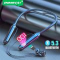 INNOVAT® Bluetooth Earphones Wireless Headphones Magnetic Sport Neckband Neck-hanging TWS Earbuds Wireless Blutooth Headset With Mic TF Card. 