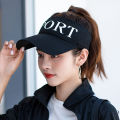 Hat Female Summer Sun Hat Korean Style Student Letters Peaked Cap Outdoor Sports Big Brim Air Top Sun-Proof Baseball Cap. 