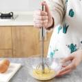 New Manual Egg Beater Stainless Steel Semi Automatic Rotary Kitchen Accessories Tools. 
