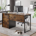 55" W Writing Study Computer Table Workstation with Keyboard Tray. 