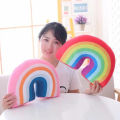 Neck Pillow Soft Texture Stuffed Rainbow U Shape Kid Pillow. 