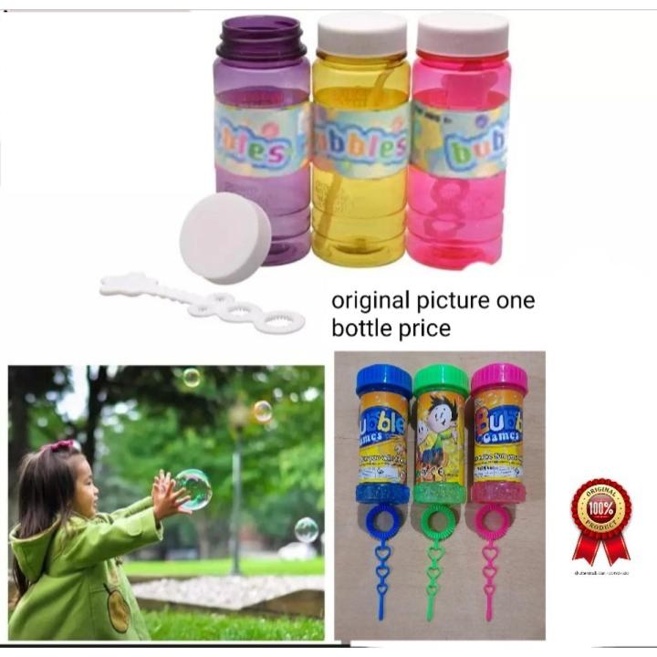 Refill Bubble Water Blowing Soap Liquid for kids Bubble Water Liquid Safe Non-Toxic ( 1 bottle price ) A one quality