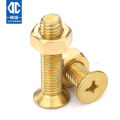Copper countersunk head cross bolt nut set flat head lengthened machine wire screw combination M4M5M6M8M10M12. 