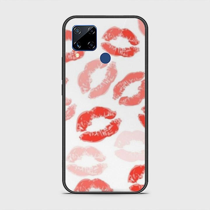 Realme_C12 Cover - SkinLee HQ Infinity Glass Case (Soft) - Red Lipstick Lips - SKINLEE-399-1-1047-484