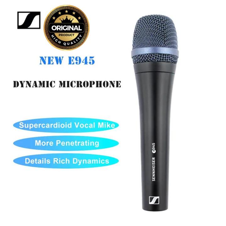 Original Sennheiser E945 Microphone Professional Wired Super-Cardioid Dynamic Handheld Mic Performance Live Vocals Karaoke Mike