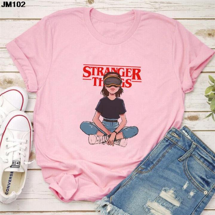 Stranger%20Things%20Printed%20Summer%20Collection%20Half%20Sleeves%20T%20Shirt%20For%20Women%C2%A0And%C2%A0Girls%20-%20Image%204