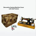 Sewing Machine Cover Made By Dual Layer Cotton Polyster Filling Quilted Fabric Washable Stuff. 