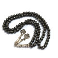 Sang e hadeed Stone Tasbeeh 33 & 100 Beads (Size 6MM) - Turkish Design Tasbih ( hematite ) muslim hadeed  e chini ( seeni ) zikr prayer Tasbeeh - handmade Rosary 6mm tasbi counter Stress Relaxation. 