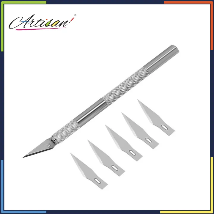 Metal%20Precision%20Paper%20Pen%20Cutter%20Knife%20With%2016%20Spare%20Blades%20-%20Image%205