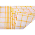 CHECK DUSTER NEW COTTON 58 X 38 YELLOW AND WHITE CHECK. 