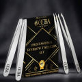 OCBA Eyebrow Tweezers Professional Hair Pluckier Premium Stainless Steel Tweezers For Men Women & Beautician. 