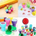 10Pcs Plastic Colorful Kids Cartoon Animal Stamp Children Custom Plastic Rubber Self Inking Stamps Toys - Multi. 