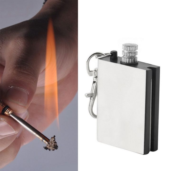 Flint Match Lighter Metal Key Chain