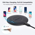 Letscom Super P Qi-Certified 15W Max Fast Wireless Charging Pad for All Latest Phone Black. 