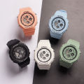 Douyin Internet celebrity multi-functional matcha green electronic watch for boys and girls, student sports alarm clock, luminous LCD couple watch. 