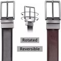 2 in 1 Double Sided Black & Brown Turning Buckle Belt for Men.. 