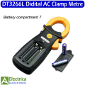 Digital Clamp Meter 600A AC Multimeter Current Clamp Voltage Tester DT3266L (Test Leads & Battery included) by electrica. 