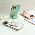 Xiaomi Redmi Note 10 Back Cover Hello Kitty Mirror Folding Bracket Luxury 6D Plating Case Soft Silicone Case - Mirror Hello Kitty Back Cover - Girls Back Cover. 