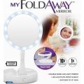 My Foldaway Mirror Led Makeup Double Sided Travel Mirror 10 X Zoom. 