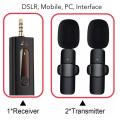 Wireless 3.5mm Lavalier Lapel Noise Reduction Microphone Omnidirectional Condenser Mic K35 For Camera AUX Speaker Megaphone. 