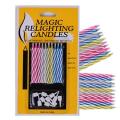 Magic Relighting Candles (Pack of 10 Candles) for Birthday & Parties,-(K.S.). 