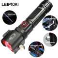 Multi-Functional High Power  Rechargeable LED Flashlight with USB Charging COB Safety Hammer Zoom Waterproof Aluminum Alloy White Laser Torch for Camping, Hiking, Super Bright 100000 Lumen with 360° COB Work Light, 5 Light Modes, IPX6 Waterproof, |. 