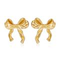 Stylish Fashion Bow Earrings Charming Trendy Cute Bow Earrings For Women Girls Fashionable Cute Ribbon Earrings for Birthday party jewelry gifts Women's fashion accessories Daily wear Birthday parties. 