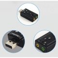Mini External USB Sound Card 7.1 CH 3D Audio Adapter With 3.5mm Headset For PC Notebook-1 Piece. 