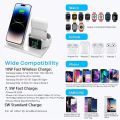 Hoidokly 3 in 1 Fast Wireless Charger for iPhone 12,12 Pro Max,11,11 Pro,XS,XR,X,8, Wireless Charging Station for iWatch 6,SE,5,4,3,2, Airpods Pro,2,1(Not included iWatch Charging Cable and 3.0 Qi Adapter). 