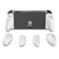 Skull & Co. Grip Case Nintendo Switch OLED Dockable Transparent Protective Cover Case with Replaceable Grips [No Carrying Case]. 