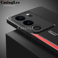 For Vivo V29 Pro V29E Case Aluminum Metal Matte Cover Soft Silicone Frame Camera Protection Cover for Vivo V29E V29 Pro Back Cover Phone Cases. 