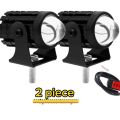 2PCS Bike light Led projector 2 lens light 2 led powerful fog lights bike/car/jeep headlight super bright long range. 
