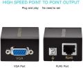 VGA Extender 60m VGA Signal Video Booster Transmitter and Receiver Converter Over CAT-5e/6 Cable for TCP/IP Signal into VGA Signal ORIGINAL UK ZONE STOCK. 
