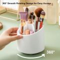 Makeup Brush Holder, 360 Rotating Makeup Organizer with Clear Cover Cosmetics Storage Display Case, with 7 Compartments. 