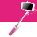 Mini Selfie Stick with Button Wired Cotton Material Handle Monopod Universal for Mobile Phone. 