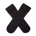 One Pair Best Quality Thermal Fleece Socks Autumn Winter Plus Velvet Thick Socks Fleece Lined Warm Socks Fuzzy Soft Women Thick Sock in Black and Skin - Bilal Online. 