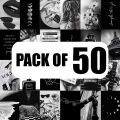 50 PCS Aesthetic Black Theme Photo Cards 4x6 Inch Glossy Prints for Wall Decor. 