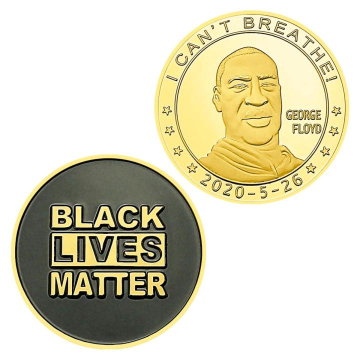 I Cant Breathe George Floyd Collectible Gold Plated Commemorative Coin Black Lives Matter Collection Art Souvenir Coin