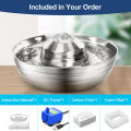 Stainless Steel Pet Drinking Fountain Dog Cat Water Fountain For Cats Small Dogs 2l Ultra-Quiet Automatic Fountains Cat Drinker. 