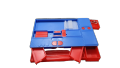 Large 6 Button Pencil Box Length 10 inch Width 6 inch School Box Character Double Sided Plastic Pencil Box Pack of 01 Pcs. 