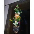 Decorated Double Hanging Pots With Hand Free (Free). 
