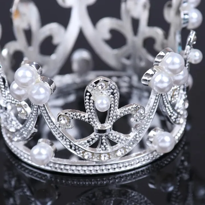 1PC%20Mini%20Crown%20Cake%20Topper/%20Romantic%20Pearl%20Garland/%20Birthday%20Wedding%20Engagement%20Cake%20Decoration%20-%20Image%206
