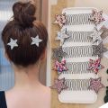 2Pcs Star Rhinestone Hair Clips Comb Hair Broken Tidy Artifact Headband Metal Hairpins for Bridal Wedding Hair Accessories Headwear. 