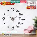 Gift City Presents New Acrylic Alphabets Wall Clock, Creative Wall clock for Home and Offices, 3D Design Self Adhesive. 