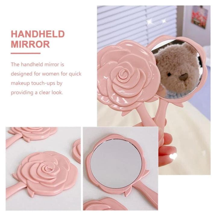 New%20Flower%20Knows%20Series%20Makeup%20Mirror%20Hand-held%20Mirror%20Makeup%20Tool%20Portable%20Small%20Mirror%20to%20Carry%20Handle%20Mirror%20-%20Image%202